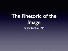rhetoric of the image